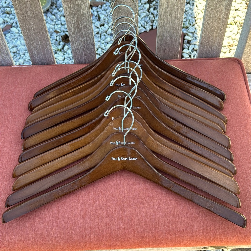 PRL-Wooden hangers 12 count, 100% Authentic